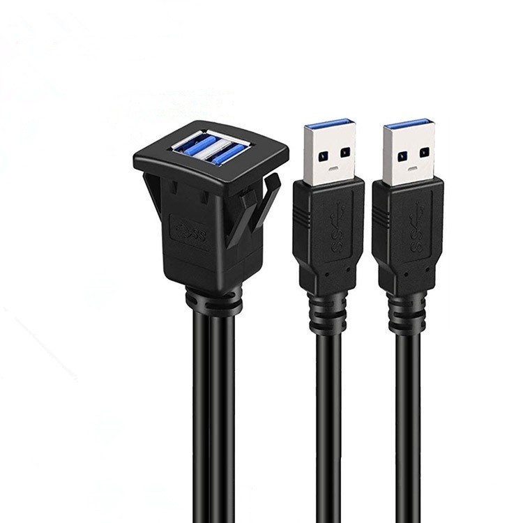 Square Two-port USB3.0 Car Cable